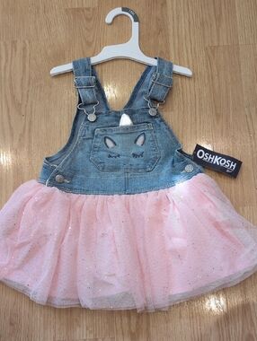 OshKosh Denim Unicorn Pocket Tutu Dress - Pink & Blue